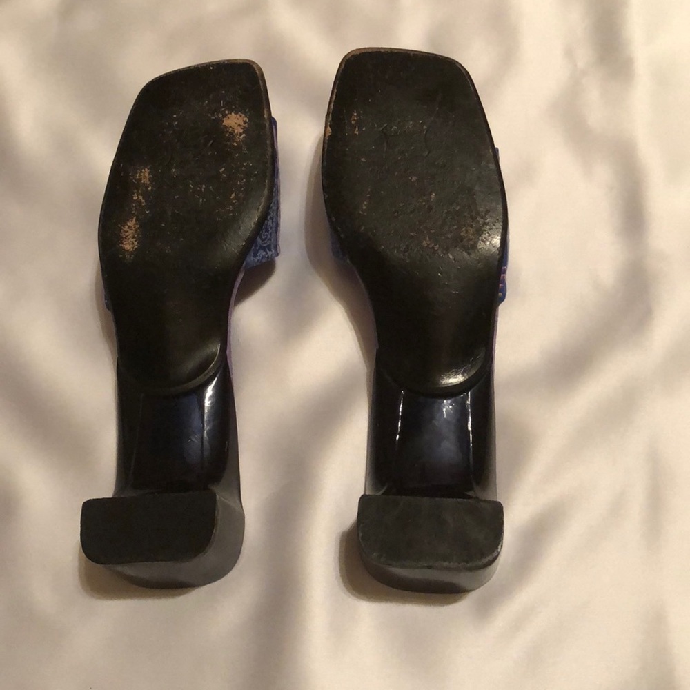 Stuart Weitzman Open Toe Kitten Multi Colored - image 4